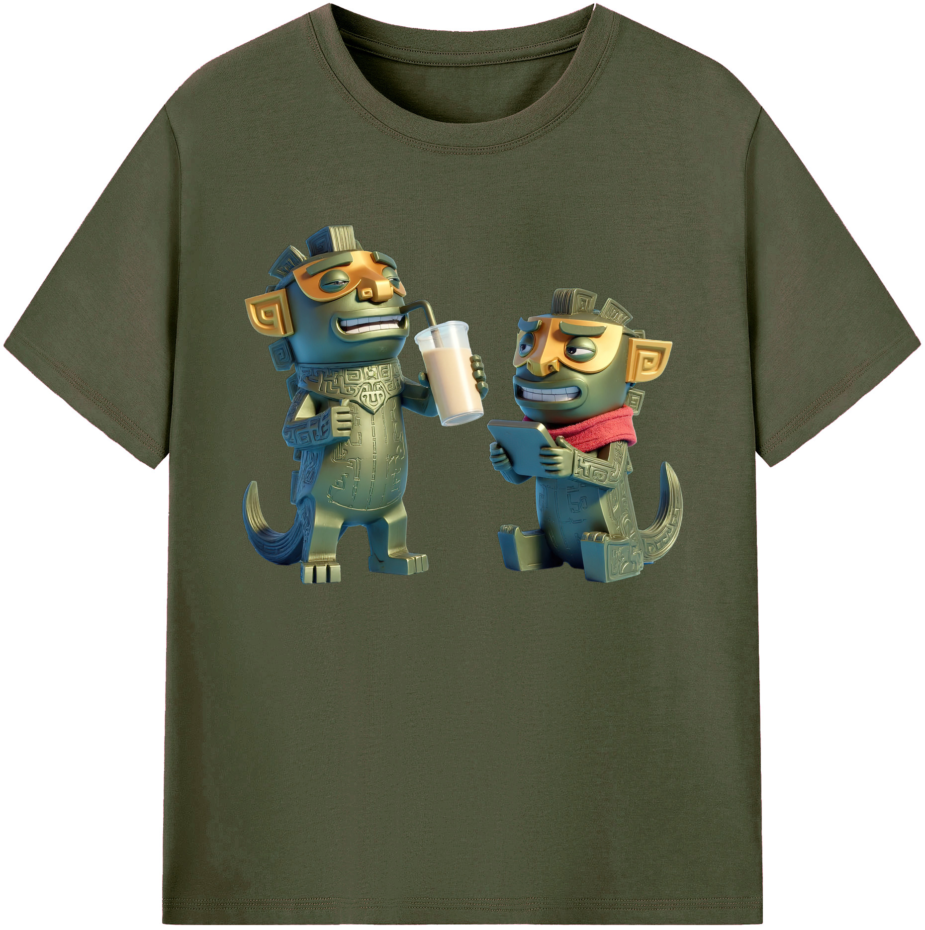 （画像用） Ne Zha 2 ナタ 魔童の大暴れ 綿100％ メンズ半袖Tシャツ｜肌触りやわらか＆通気性